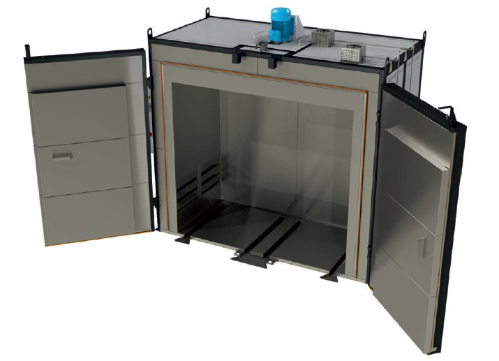 Industeries:Low-temperature electric ovens_Walk- in Type Chamber Ovens